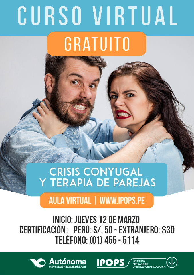CursoVirtual - Crisis Conyugal y Terapia de Parejas - Instituto Peruano de Orientación  Psicológica